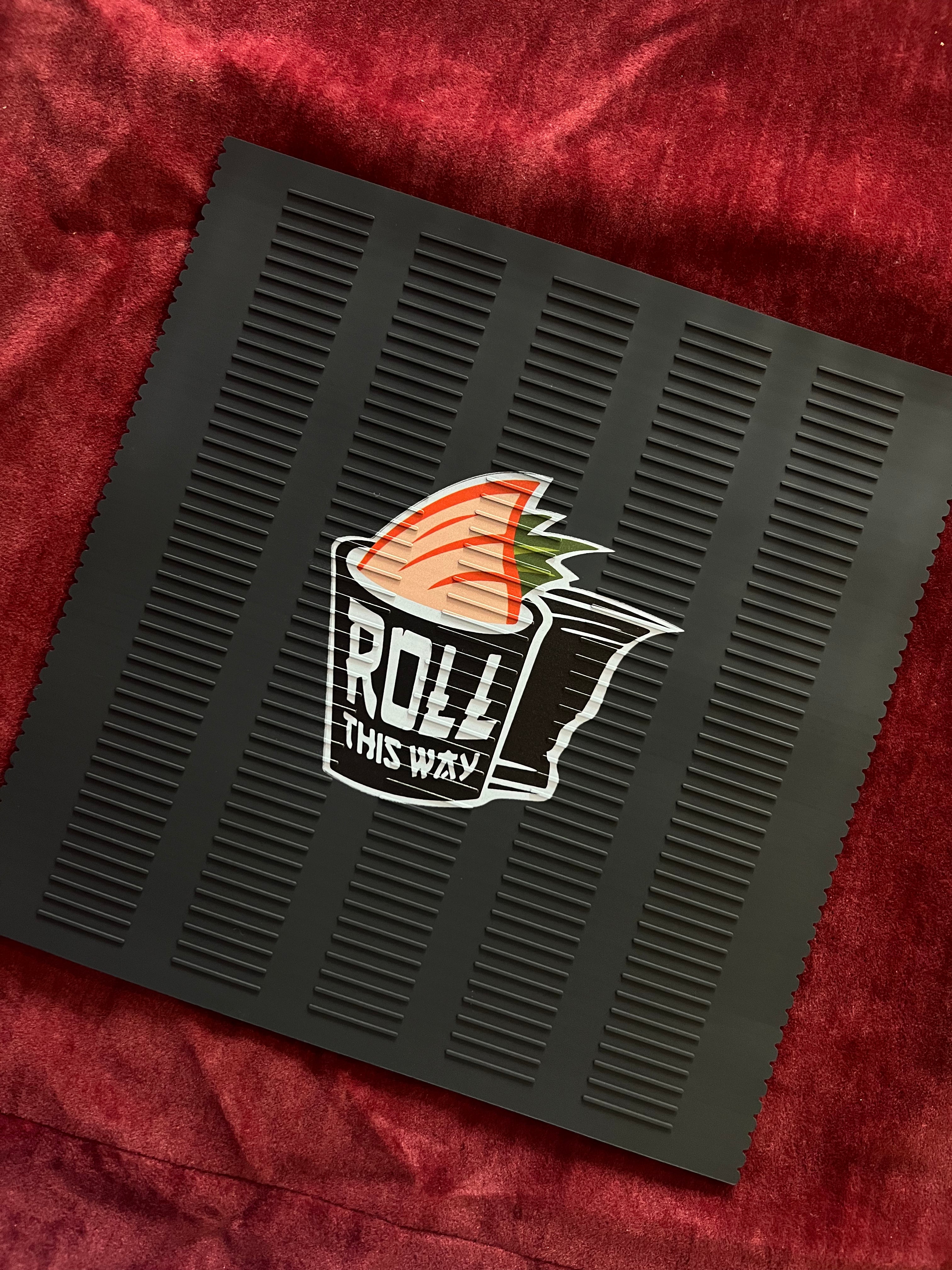 Black Rubber Sushi Rolling Mat