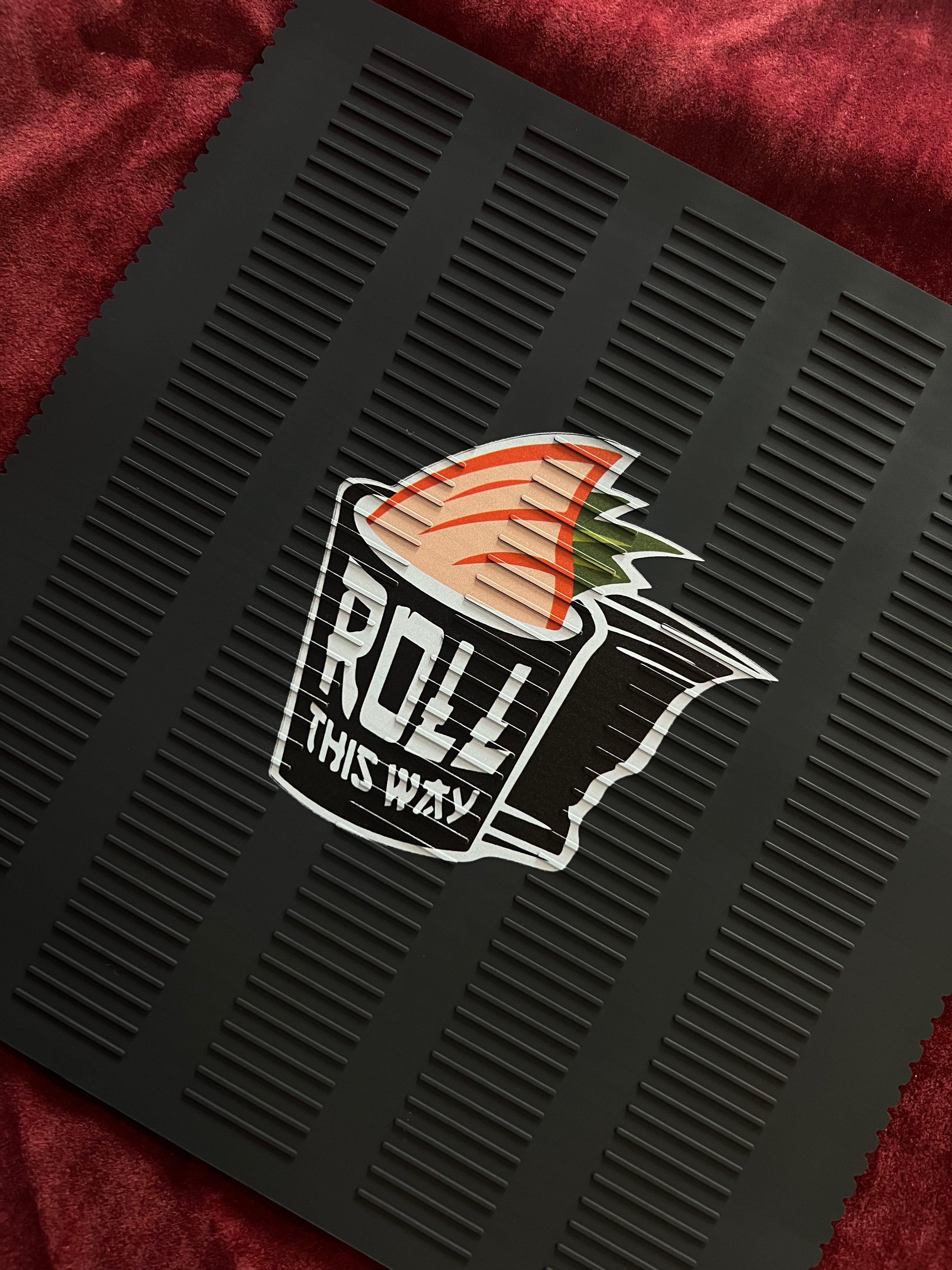 Black Rubber Sushi Rolling Mat