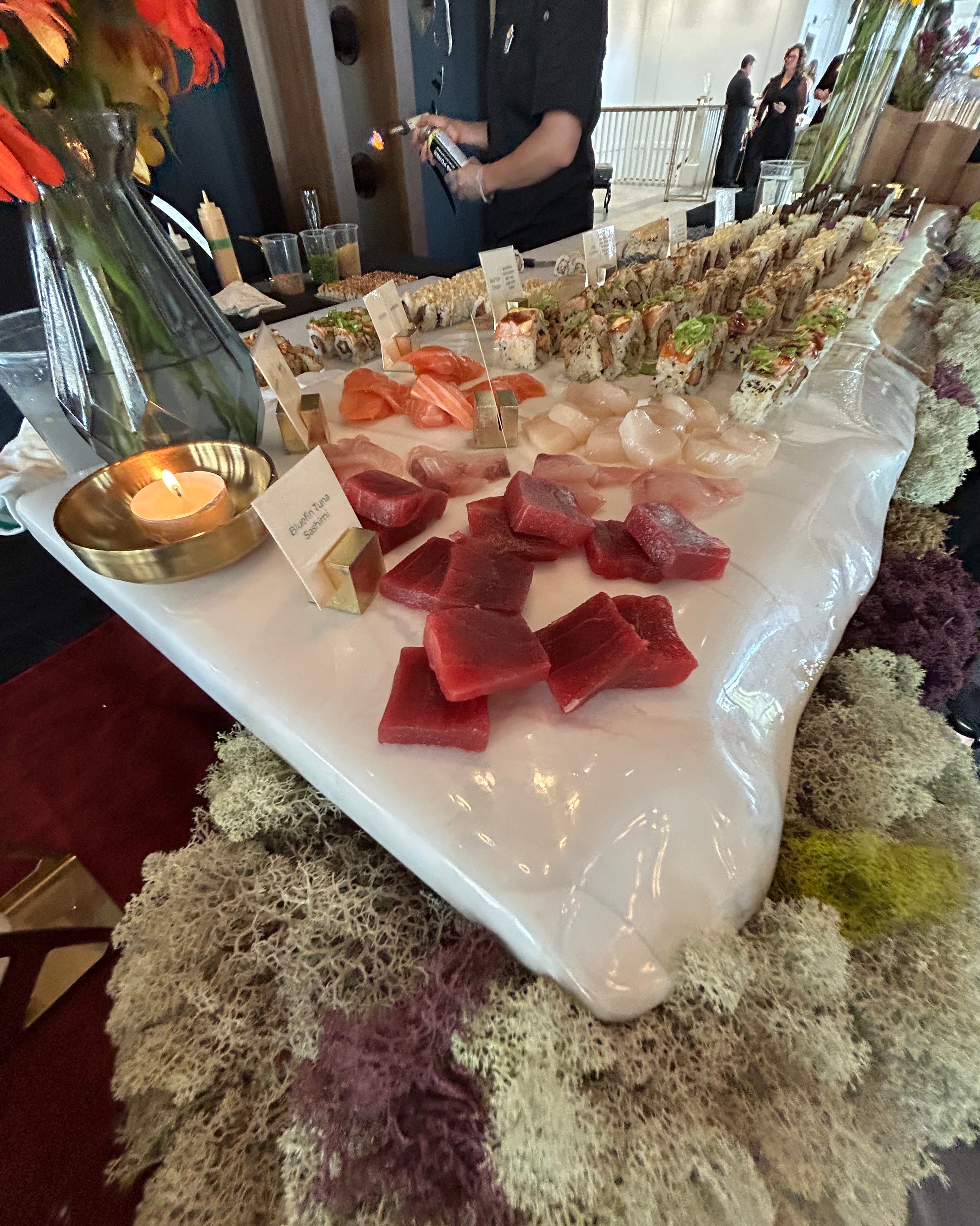 Sushi platter at private event in toronto