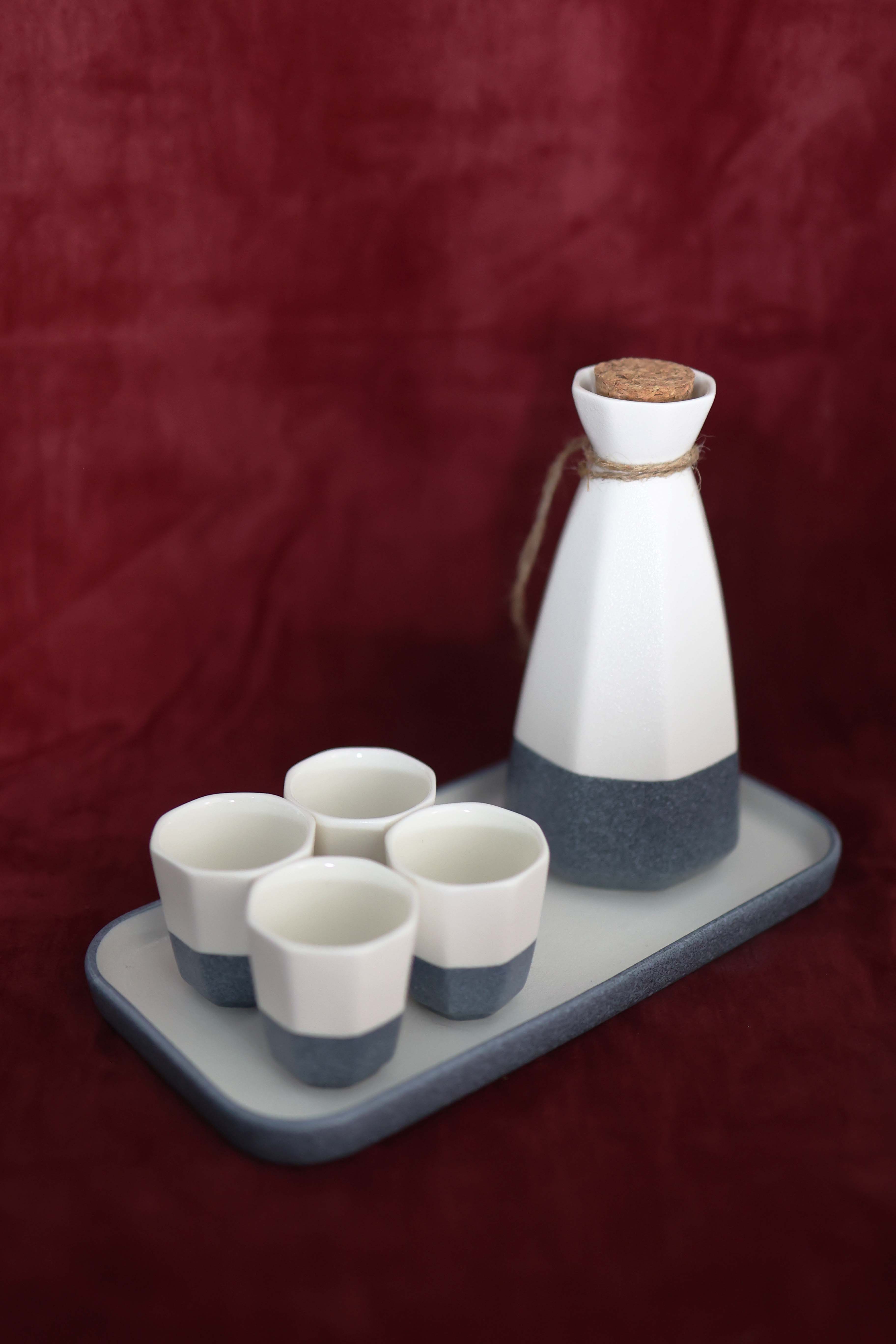 6 Piece Blue Ochoko Tokkuri Set