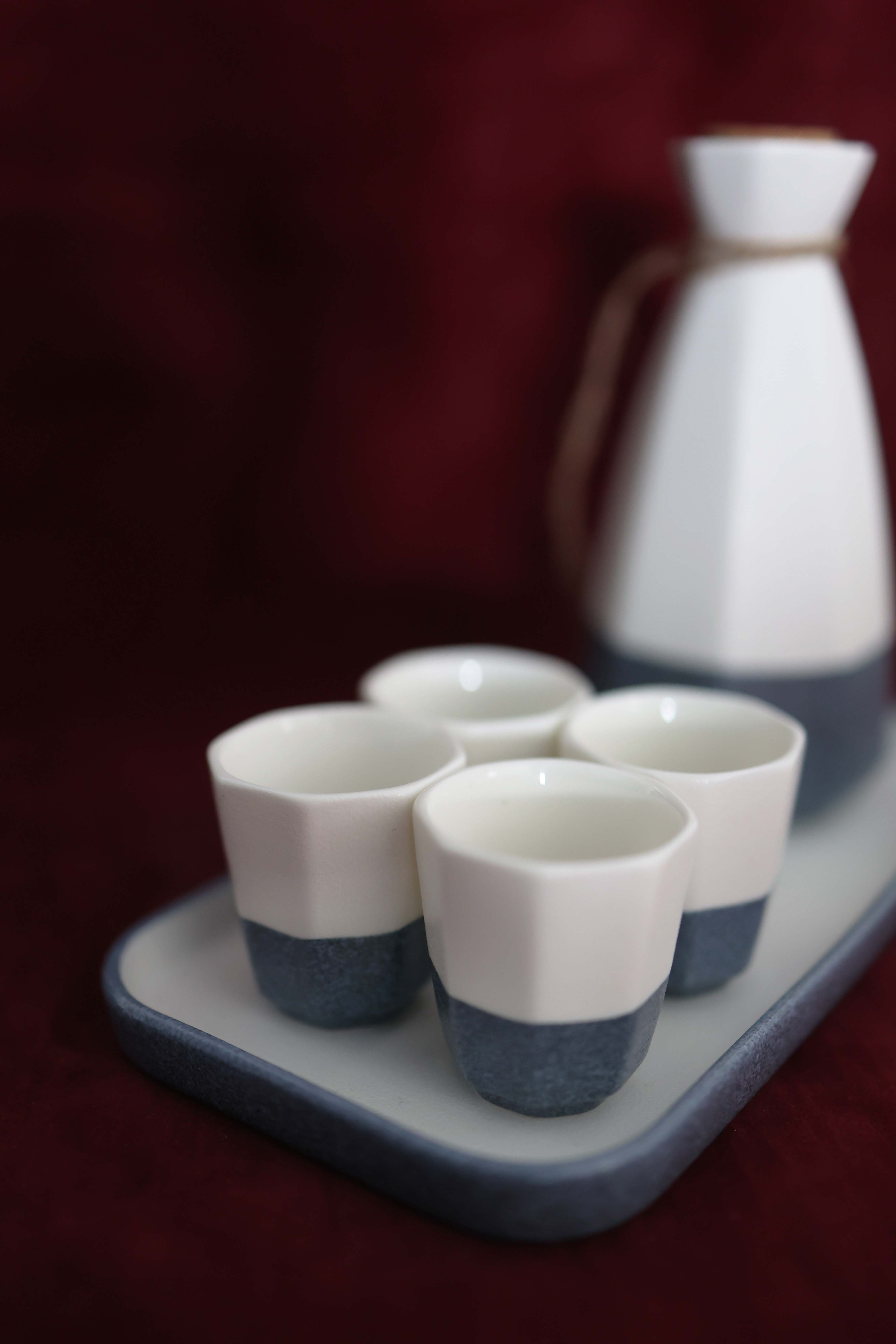 6 Piece Blue Ochoko Tokkuri Set